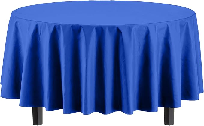 Exquisite 12-Pack Premium Plastic 84-Inch Round Tablecloth - Image 2