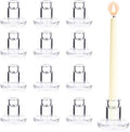 12-Pack Clear Taper Candle Holders, Glass Candlestick Holders by HOFURME