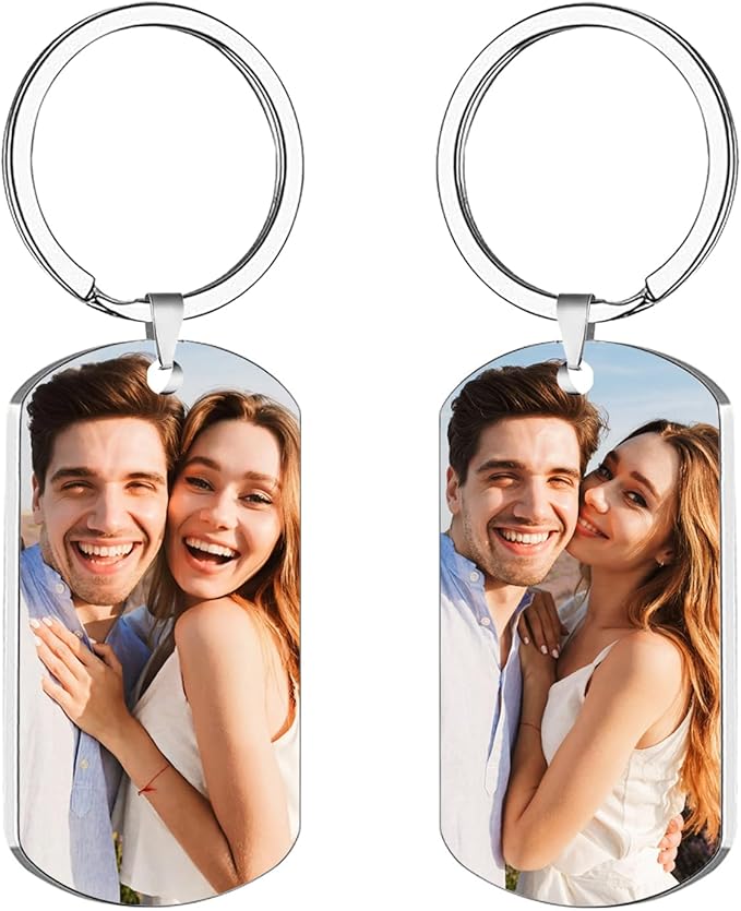 Custom Keychain with Picture, Personalized Keychain with Engraved Photo/Text by MILLUM
