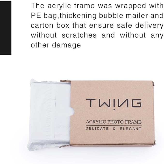 TWING 5x7 Acrylic Frame for Pictures, Picture Frame 5x7, 12 + 12MM Thickness - Image 7