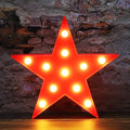 LED Marquee Star Signs Night Lights, Battery Operated Star Shaped Desk Table by Vicila