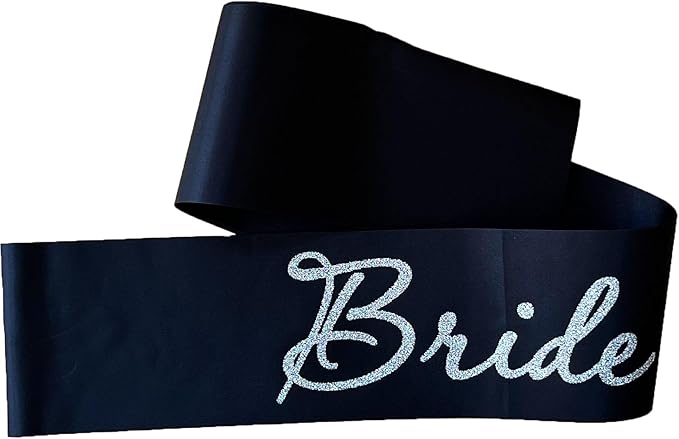 Black Bride to Be Sash for Bridal Shower Bachelorette Party Wedding Hen Party - Image 3