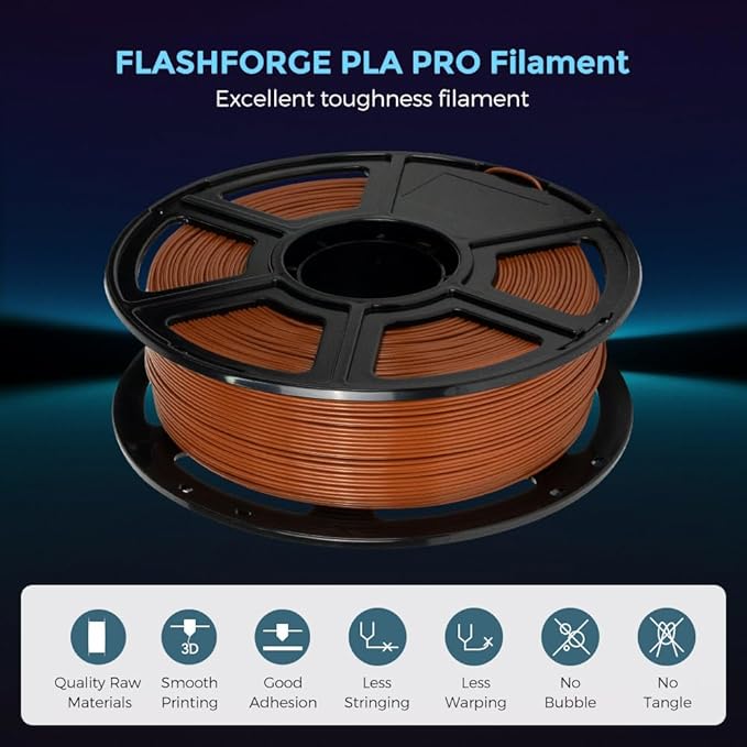 FLASHFORGE 3D Printer Filament, PLA PRO Filament 1.75mm, 1KG Spool, Dimensional - Image 2