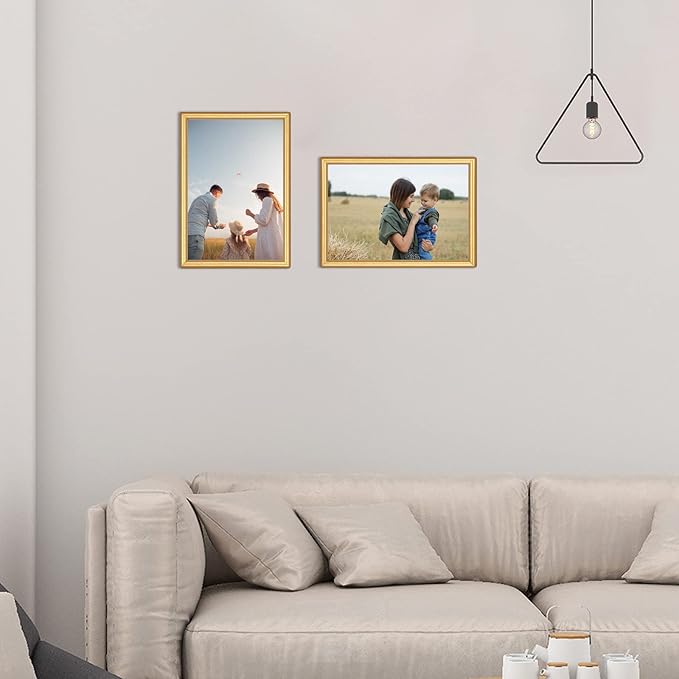 4x6 Picture Frame Matte Gold Modern Simple Thin Aluminum Metal Photo Frame - Image 6