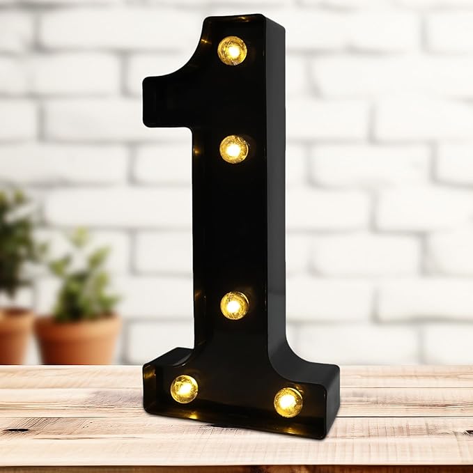 LED Marquee Numbers, 8.58 Inch Led Light Up Numbers by DyingSwan