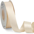 Ribbli Cream Double Faced Satin Ribbon, 1” x Continuous 25 Yards, Use by Ribbli
