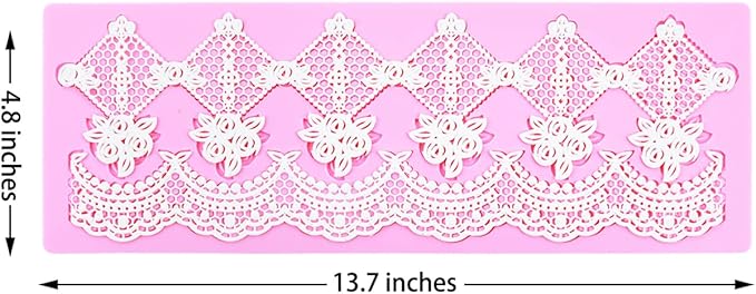 Silicone Lace Mold for Cakes Decorating, Silicone Molds for cake lace Mat Craft - Image 3