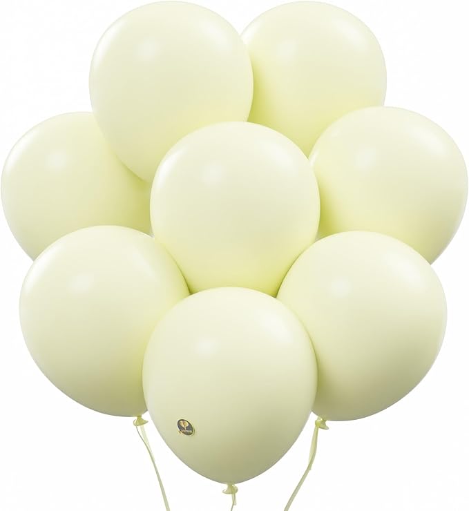 AFTERLOON® Biodegradable Balloons 50 pcs Pastel Yellow 10 Inch, Matte Color by AFTERLOON%C2%AE