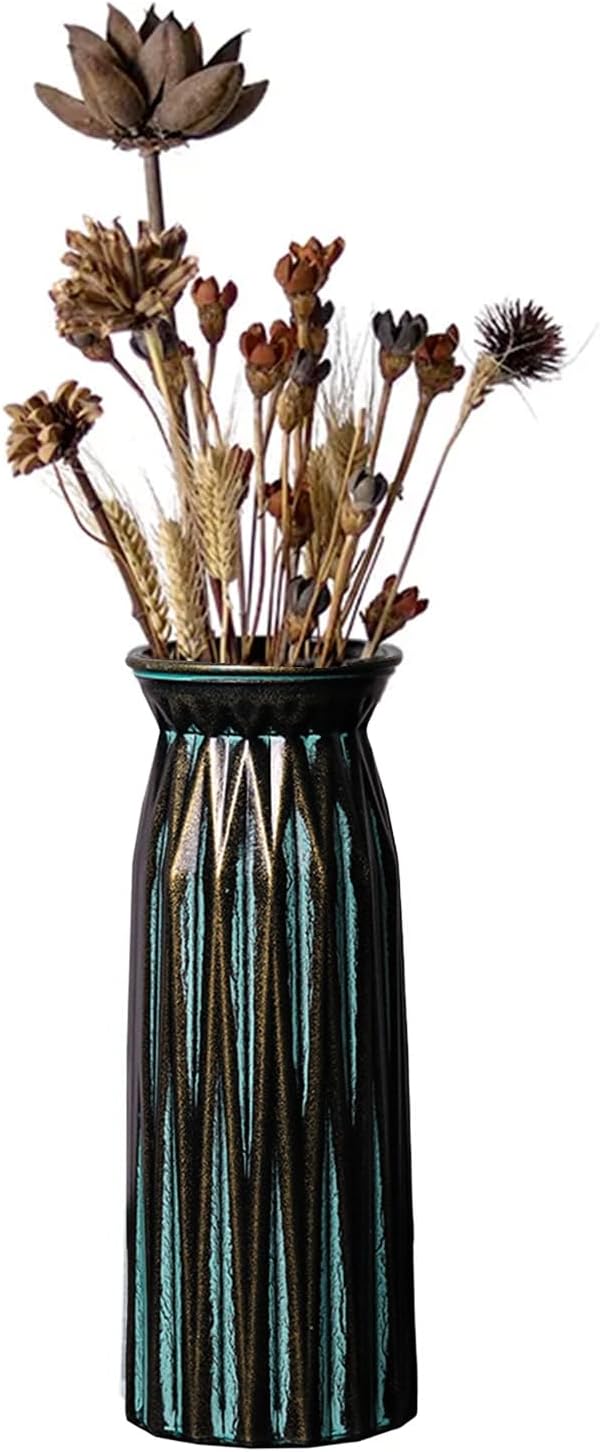 Bronze Antique Vase, 12 Inches Vintage Glass Vase Rustic European Unique Chic by Valemoon
