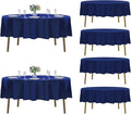 Fokitut 6 Pack Round Tablecloth, 70 Inch, Stain Resistant and Wrinkle Polyester by Fokitut