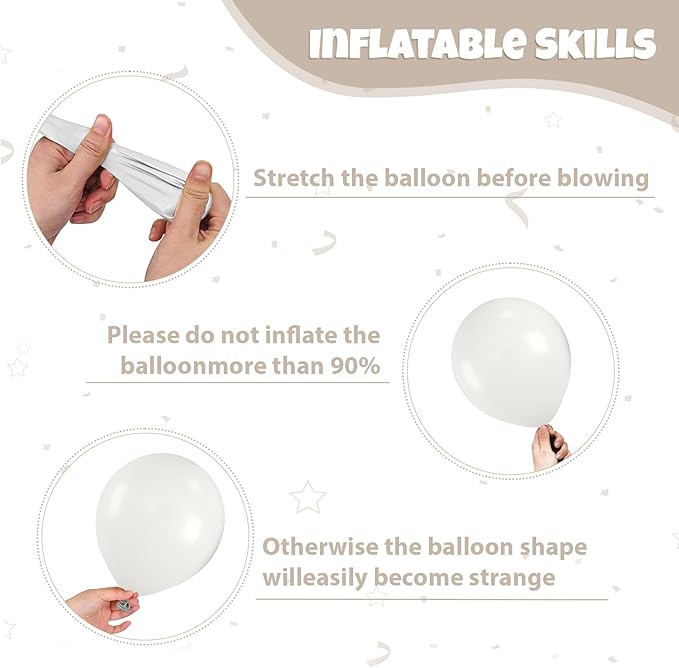 Beige White Pearl Balloons - Image 2