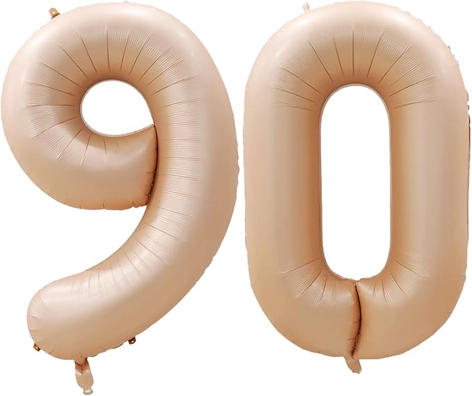 GOER Number 90 Balloons for 90th Birthday Party Decorations, 42 Inch Jumbo Foil by GOER