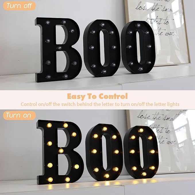 Led Marquee Letters, 8.58 Inch Black Light Up Letters, Small Led Letter Lights - Image 8