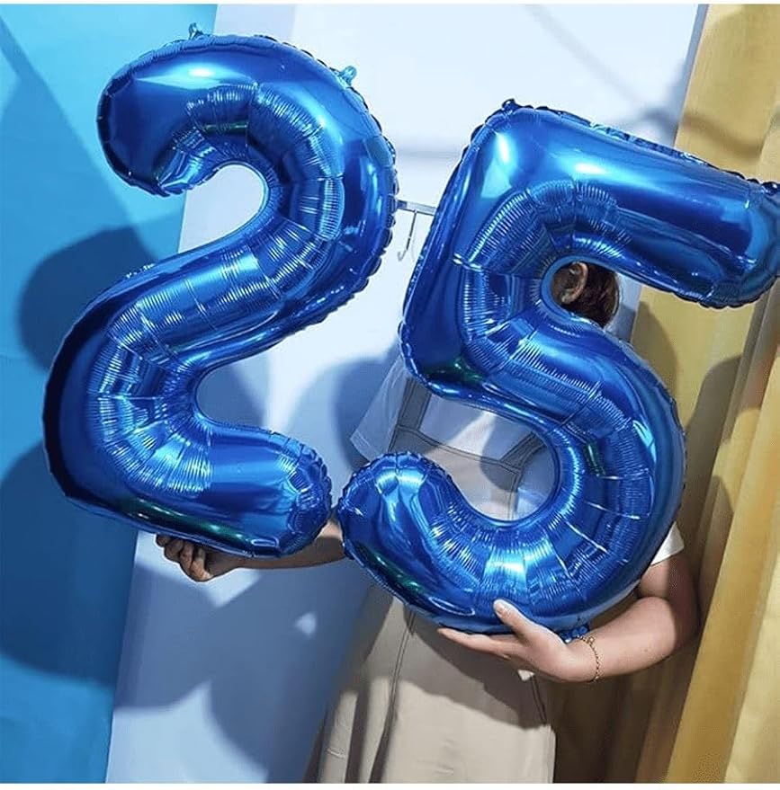 40 Inch Dark Blue Large Numbers Balloons0-9, Number 4 Digit Helium Balloons - Image 7