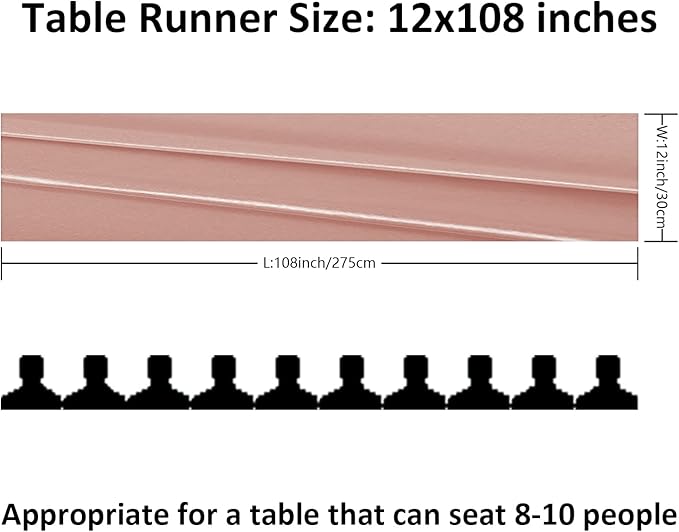 12Pack Table Runner 12 x 108 Inches Satin Silk Table Runner - Image 2