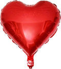 10Pcs Red Foil Heart Shaped Balloons 18 Inch Heart Mylar Balloons by LHOAVWE