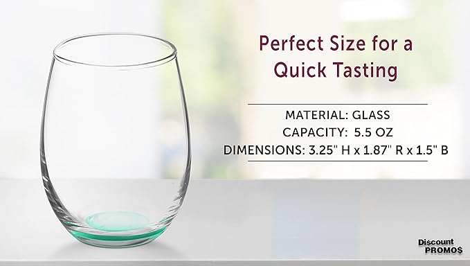 DISCOUNT PROMOS Stemless Wine Glasses by ARC 5.5 oz. Set of 12, Bulk Pack - Image 4