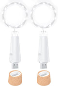 USB Bottle Lights Rechargeable Wine Bottle Fairy Lights Cork LED String Lights by Unknown