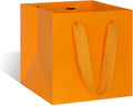 ADIDO EVA Orange Square Gift Bags Medium Size Square Bottom Paper Bags by ADIDOEVA
