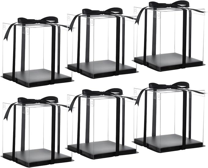 XININSUN 6inch Clear tall cake Box by XININSUN