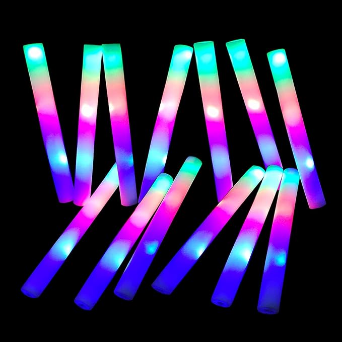 Foam Glow Sticks-192 PCS Light up Sticks Party Favor Glow in The Dark Party by ColorHome