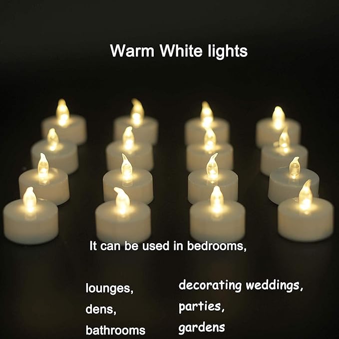 LED Tea Lights Candles- 50PACK Flameless Candles Realistic and Bright - Image 4