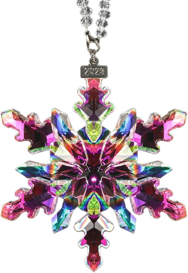 2024 Christmas Ornament Crystal Snowflake Ornaments Annual Edition Christmas - Image 7