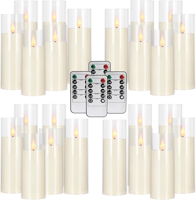 24-Pack A-Series Acrylic LED Flameless Candles - Image 2