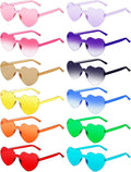 12 Pairs Heart Shaped Sunglasses by AGGKKY