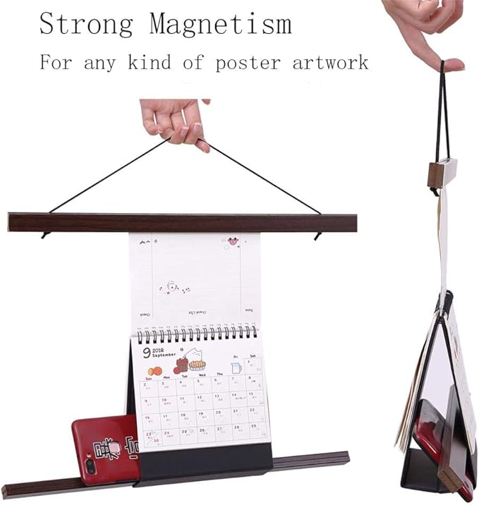 25x16 25x35 25x38 Poster Frame, Magnetic Light Wood Wooden Frame Hanger - Image 3