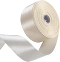 1-1/2 Inch Ivory Satin Ribbon 50 Yards Solid Fabric Ribbons by Celadora