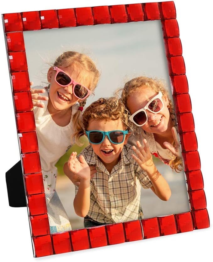 Isaac Jacobs Decorative Sparkling Red Jewel Picture Frame, Photo Display & Home - Image 5