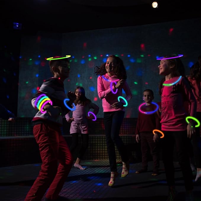 Halloween Glow Sticks Party Pack 8"-50, Light up Bracelets & Necklaces - Image 6