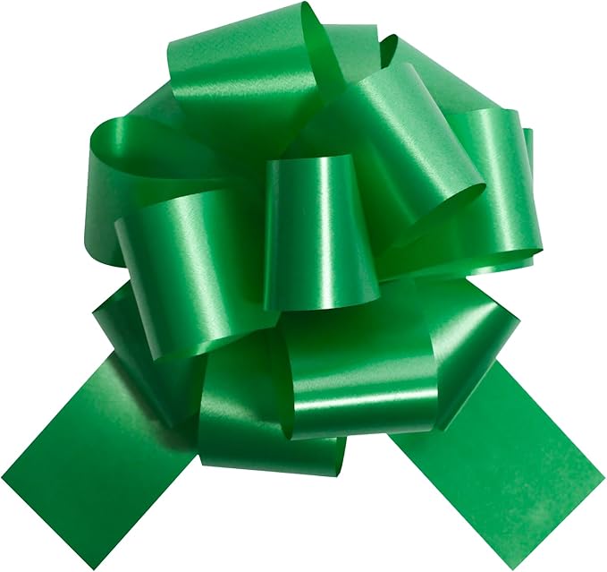6 PCS 6 Inch Green Pull Bows by Unknown