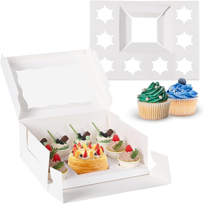 JCD 16 Pcs Cake and Cupcake Combo Bento Boxes by JCD