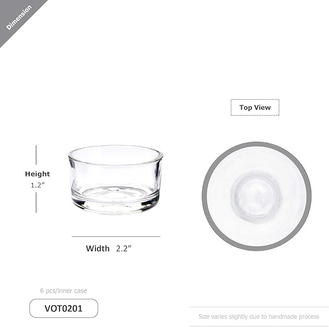 WGV Tea Light Votive Candle Holder 2x1.2 H, Small Home Accent Decor, 96 Pieces - Image 2