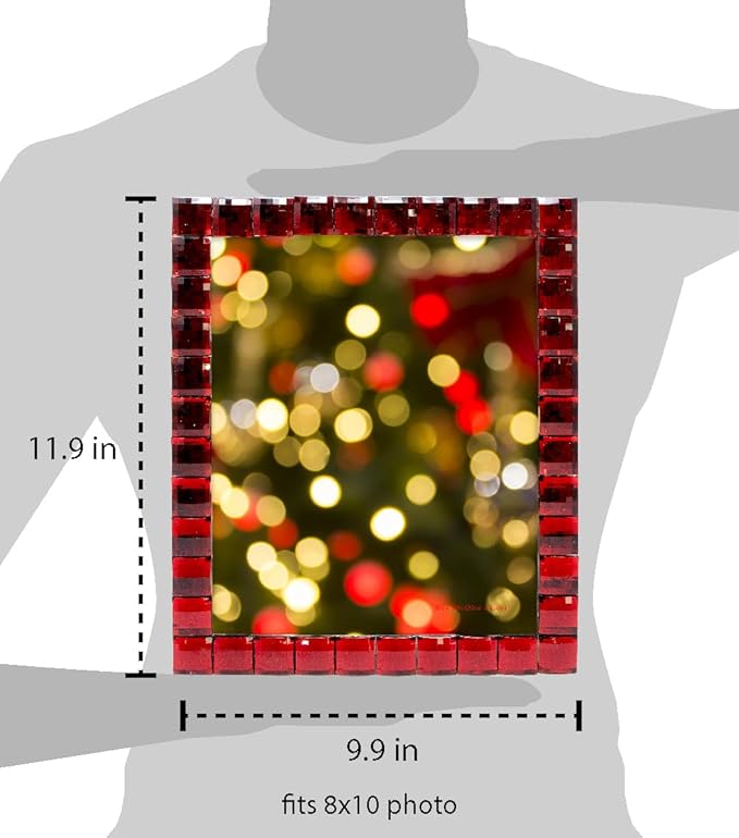 Isaac Jacobs Decorative Sparkling Jewel Picture Frame, Photo Display & Home - Image 3
