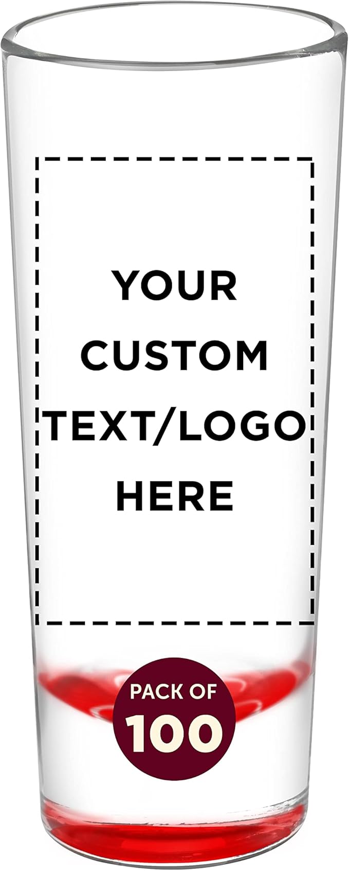 Custom Cordial Shooter Shot Glasses 2 oz. Set of 100, Personalized Bulk Pack by DISCOUNTPROMOS