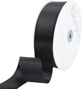 Black Satin Ribbon 1-1/2 inch X Continuous 100 Yards, Single Face Polyester by Kryvusribbon