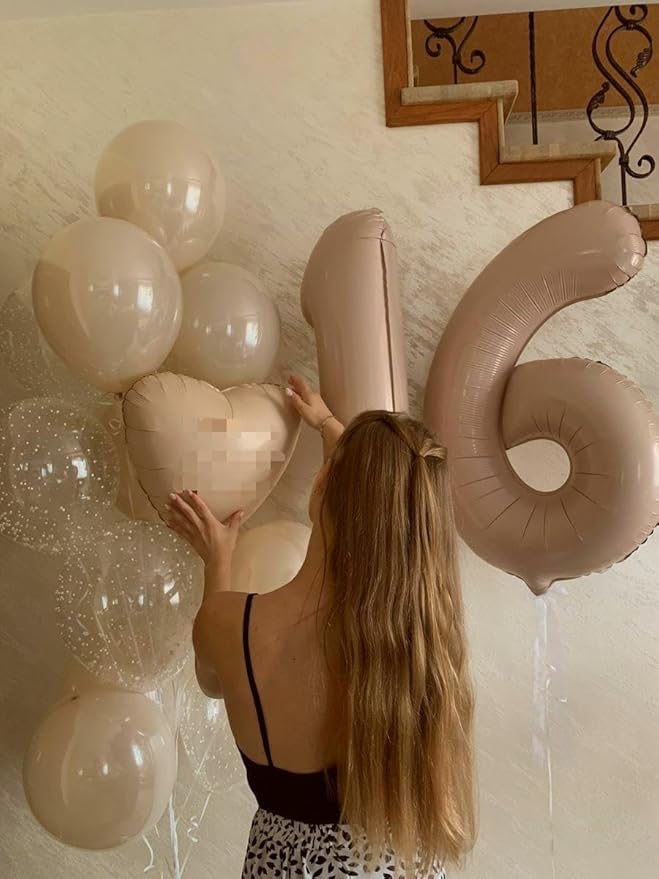 Light Brown Number 1 Balloon 40 inch, Number 1 Birthday Balloons - Image 5