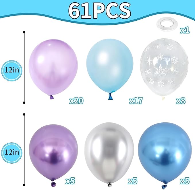 Blue Purple Silver Balloons - Image 2