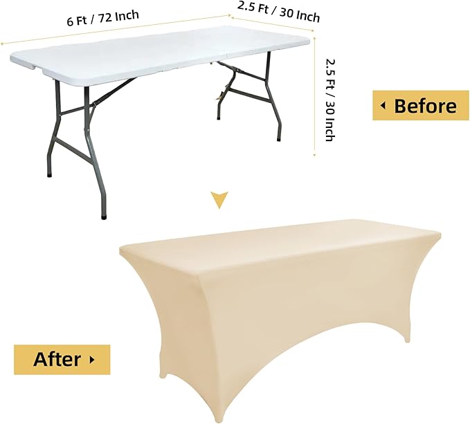 2-Pack 6ft Spandex Table Covers - Image 7
