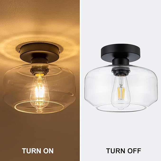 Black Flush Mount Ceiling Light - Image 4
