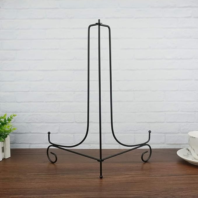 Iron Display Stand Large Black Iron Easel Plate Display Photo Holder Stand - Image 5