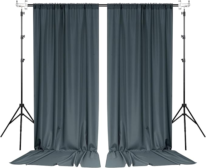 MYSKY HOME 10ft x 10ft Bluish Grey Curtains - Image 8