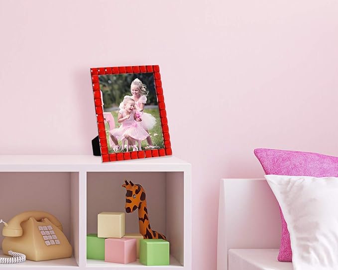 Isaac Jacobs Decorative Sparkling Red Jewel Picture Frame, Photo Display & Home - Image 6