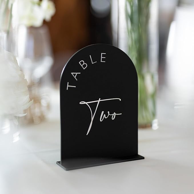 Black Arch Wedding Table Numbers - Image 6