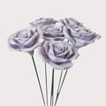 6 pcs Handmade Ceramic Roses, Featuring Vibrant Colors and Intricate Petal by wybdtic
