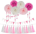 Hot Pink White Party Decorations by HongTongTong