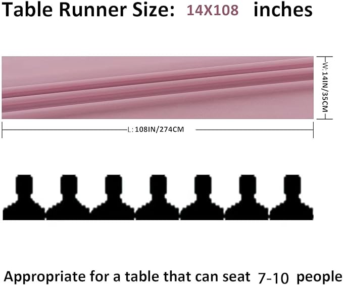 6Pack 9ft Chiffon Table Runner 14x108 Inch Sheer Romantic Table Runner - Image 2